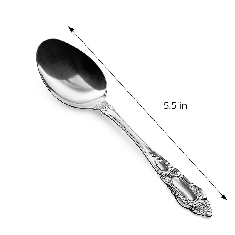 DecorRack 12 pieces Teapoons, Food Grade Stainless Steel Teaspoons, 5.5 inches, Flatware for Home, Restaurant, Dishwasher Safe. (12 Pack) - Image 2